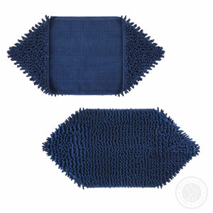 Two Pickle & Polly Microfiber Pet Towels laid flat. One is flipped over to show the built-in pockets for hands.