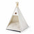 A Pickle & Polly Pet Teepee Bed (White).